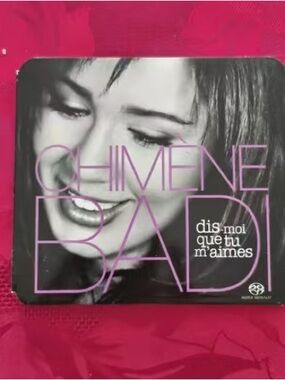 Chimène Badi 'Dis-moi que tu m'aimes' Album Cover - Pink Black